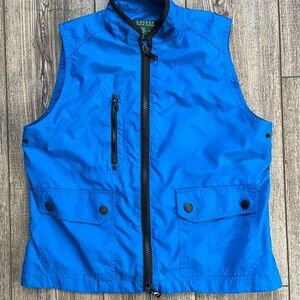 Vintage Lauren Ralph Lauren Women’s Blue Utility Vest – Size M